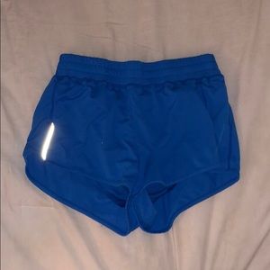 blue workout shorts